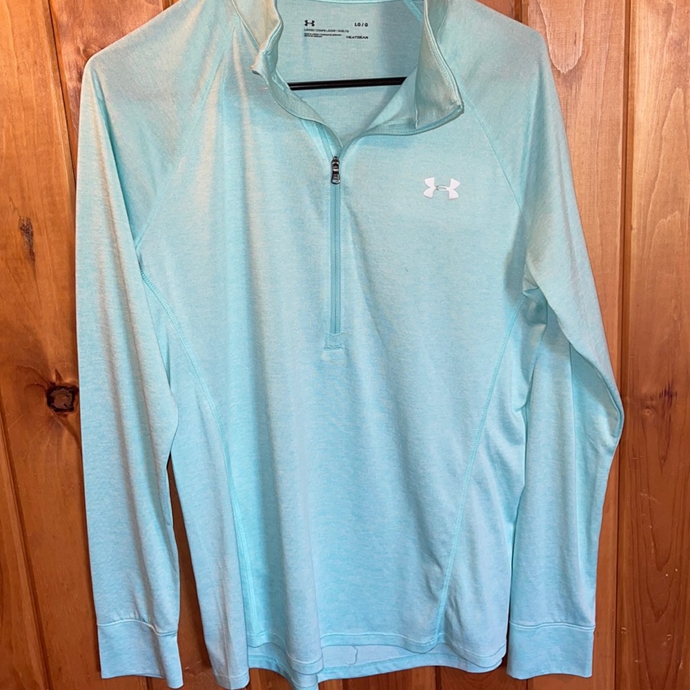 Mint Under Armour lightweight half zip